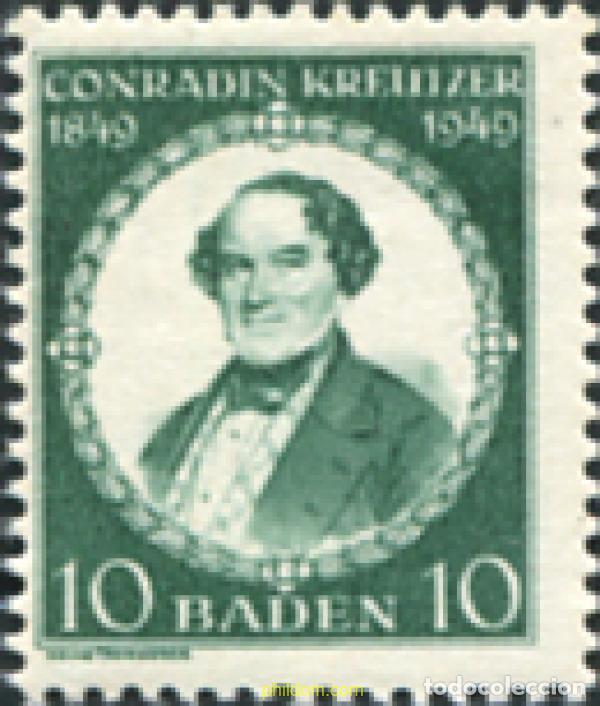 Sellos: 626485 HINGED ALEMANIA. Baden franc&eacute;s 1949 PERSONAJE