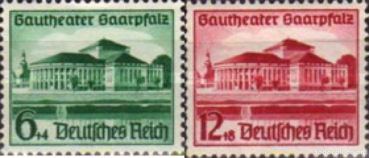 Sellos: 622369 HINGED ALEMANIA 1938 INAUGURACION DEL TEATRO DE SARREBRUCK