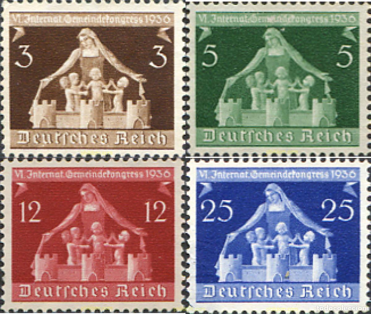 Francobolli: 689619 HINGED ALEMANIA 1936 6 CONGRESO INTERNACIONAL DE MUNICIPIOS