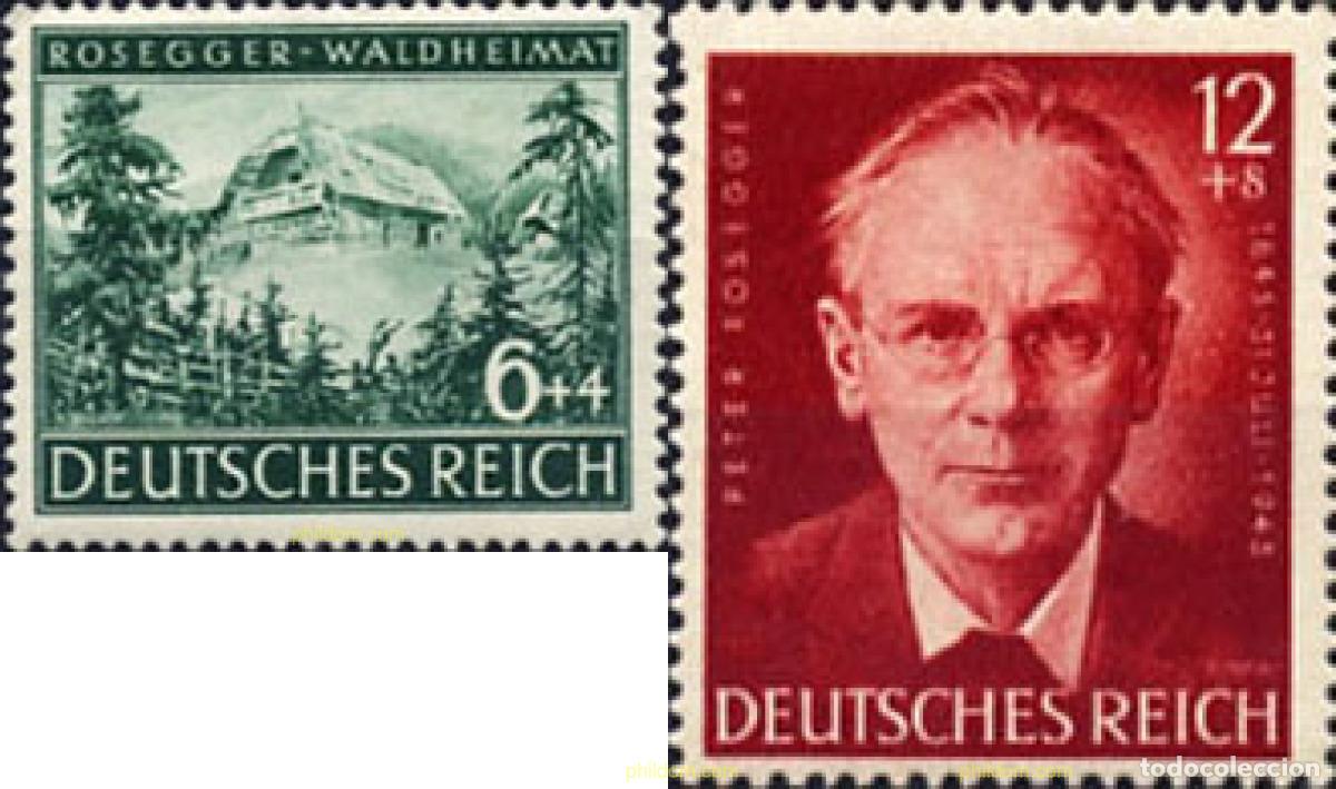 Sellos: 149891 MNH ALEMANIA 1943 CENTENARIO DEL NACIMIENTO DE PETER ROSEGGER