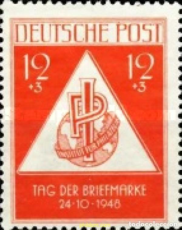 Sellos: 366943 MNH ALEMANIA. Zona sovietica 1948 DIA DEL SELLO