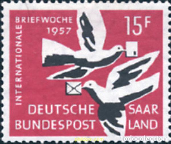 Sellos: 64439 MNH ALEMANIA. Sarre 1957 SEMANA INTERNACIONAL DE LA CARTA