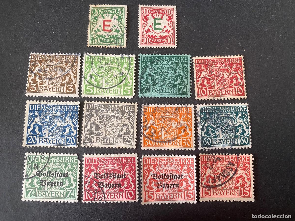 Sellos: Alemania, Bayern Servicio Gubernamental 1916-1920