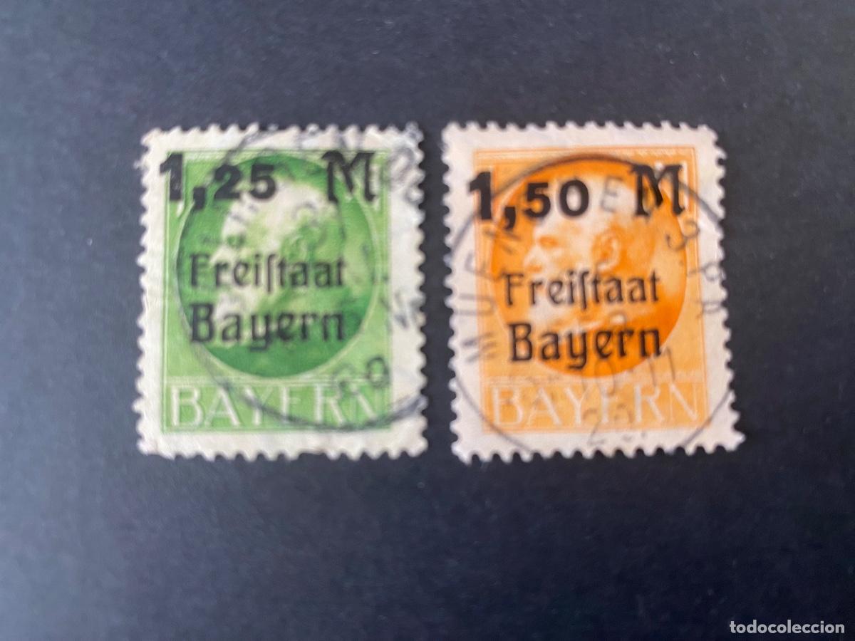Sellos: Alemania, Bayern a&ntilde;o 1919 Sobrecargados