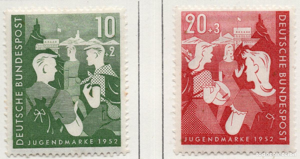 Sellos: ALEMANIA FEDERAL 1952, MICHEL 153-154