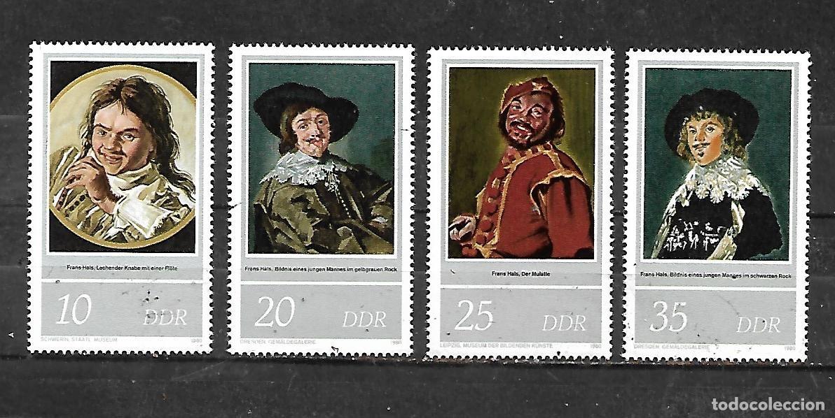 Sellos: 1980: RDA Serie &rdquo;IV Centenario del nacimiento del pintor holand&eacute;s Frans Hals, 1580-1666&rdquo; (MNH**)