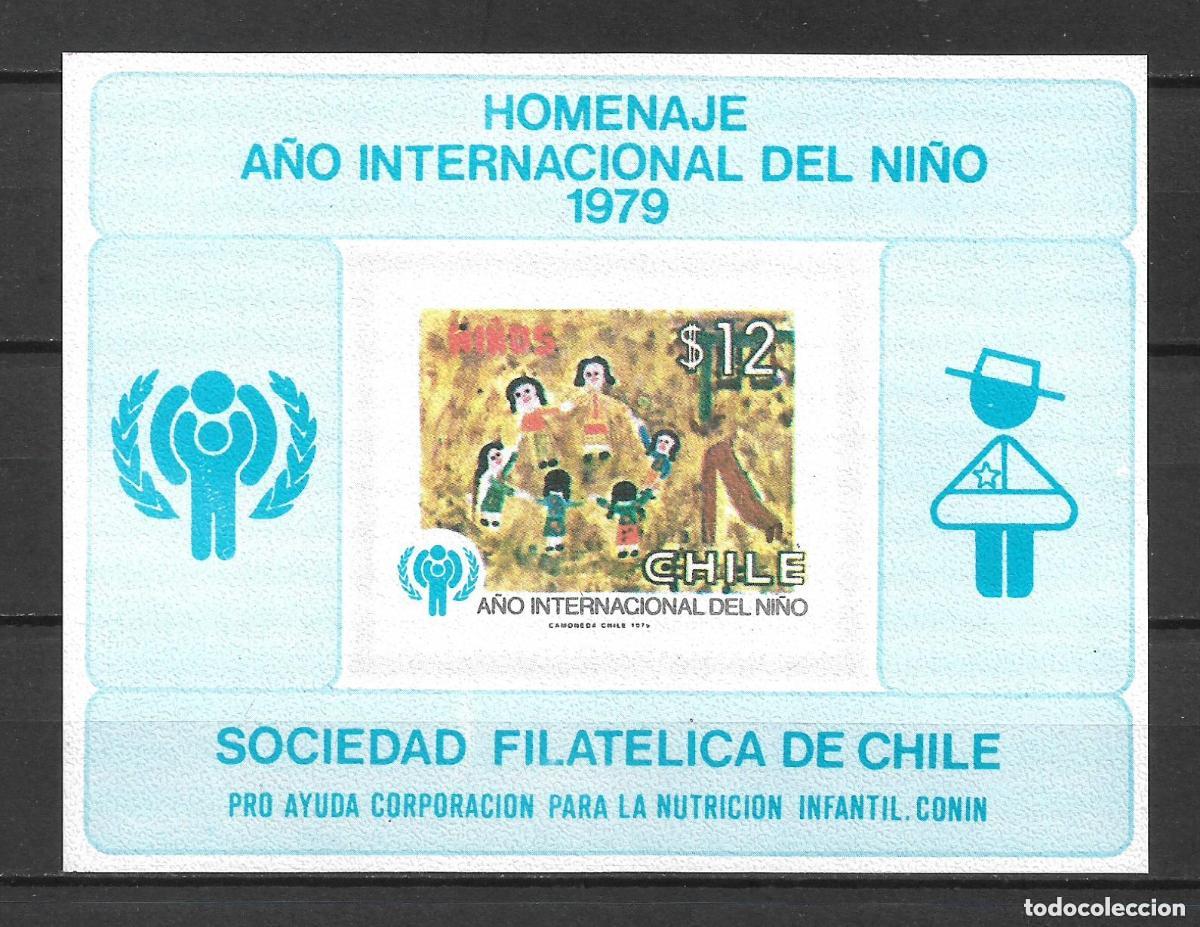 Sellos: chile 1979 scott 555 a&ntilde;o internacional del ni&ntilde;o ** mnh sin dentar 29&euro;- 31/12