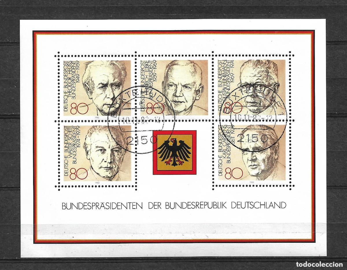 Sellos: alemania 1982 hoja bloque usado 6&euro; - 31/11
