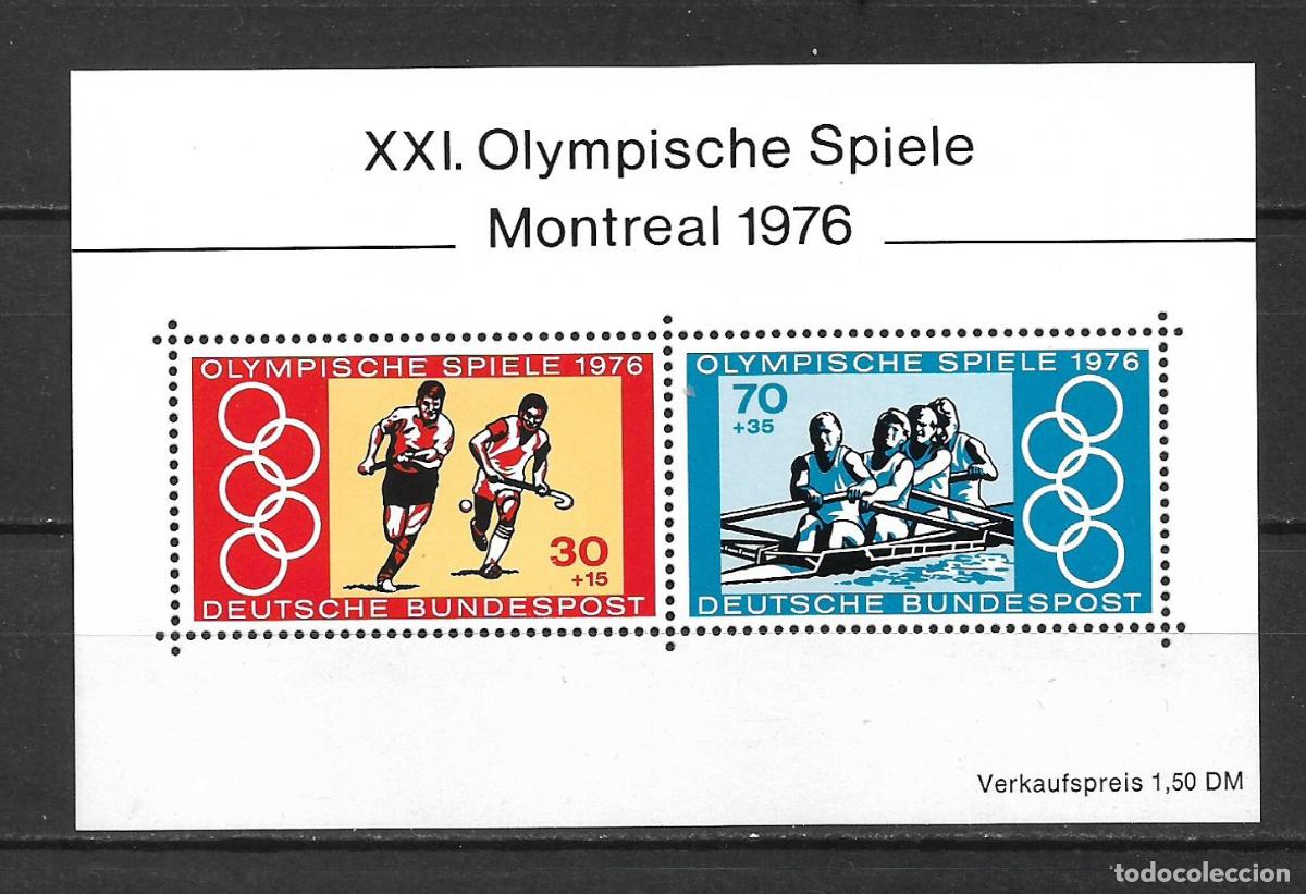 Sellos: alemania 1976 michel hoja bloque 12 ** mnh 2.40&euro; - 31/8