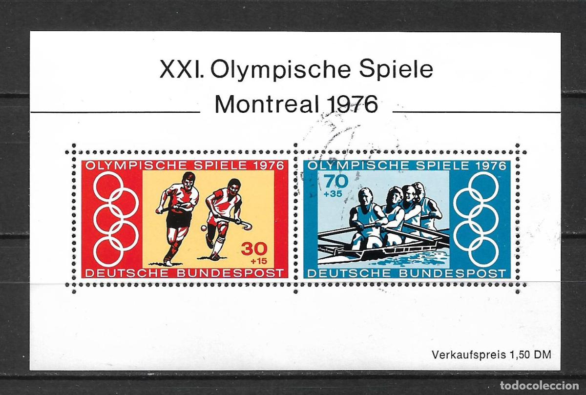 Sellos: alemania 1976 michel hoja bloque 12 usado 2&euro; - 31/8