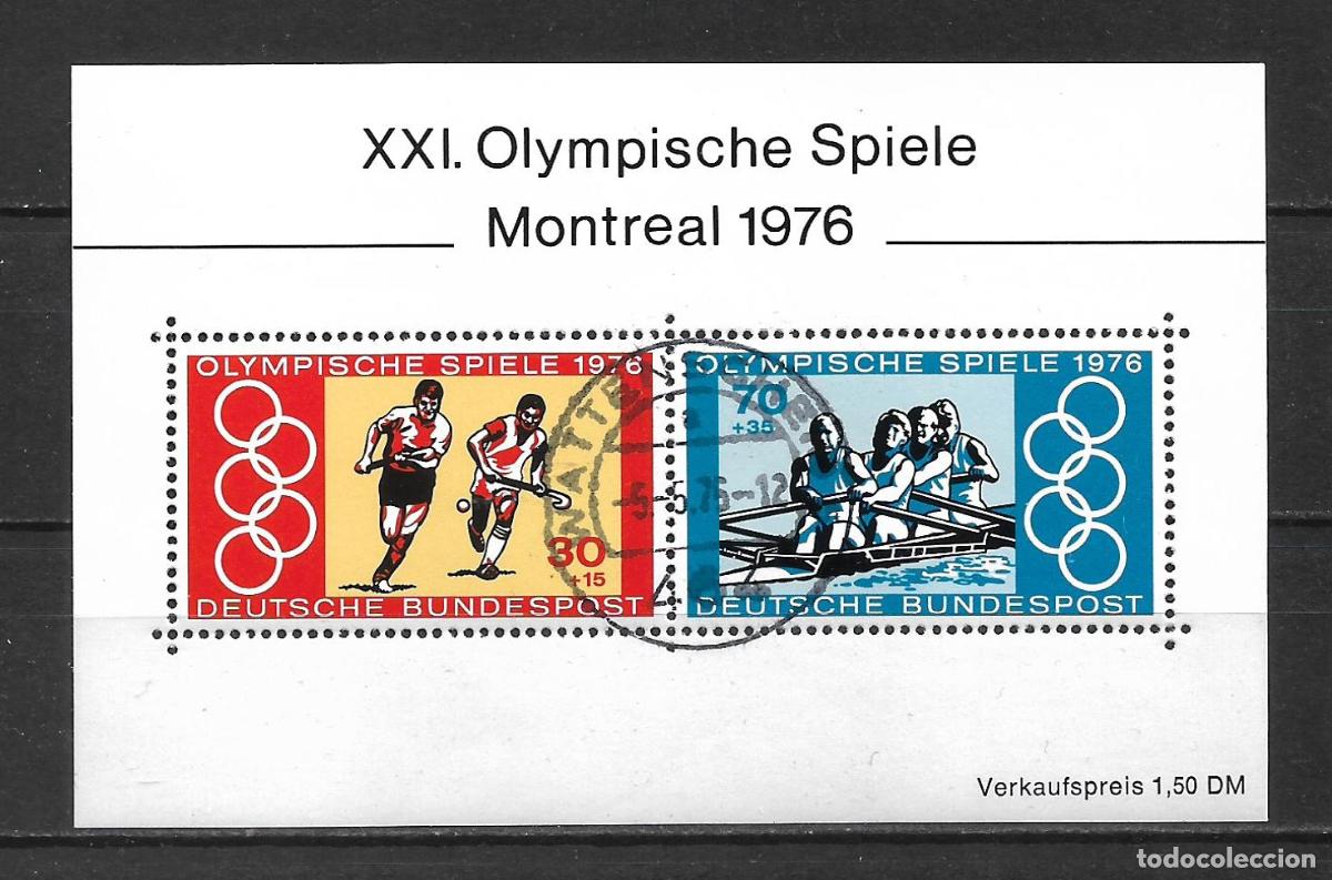 Sellos: alemania 1976 michel hoja bloque 12 usado 2&euro; - 31/8