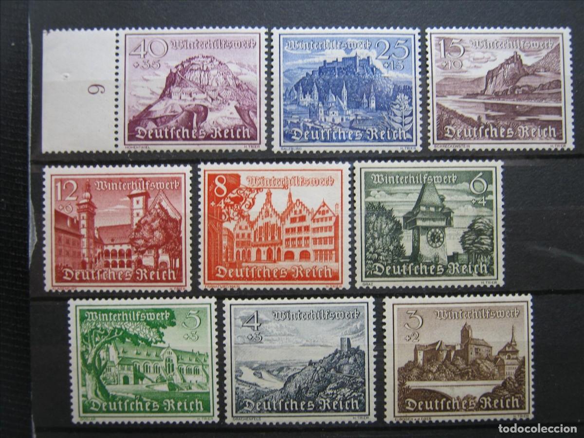 Sellos: ALEMANIA IMPERIO REICH SERIE YVERT 654/662 MNH** SIN CHARNELA LUJO.