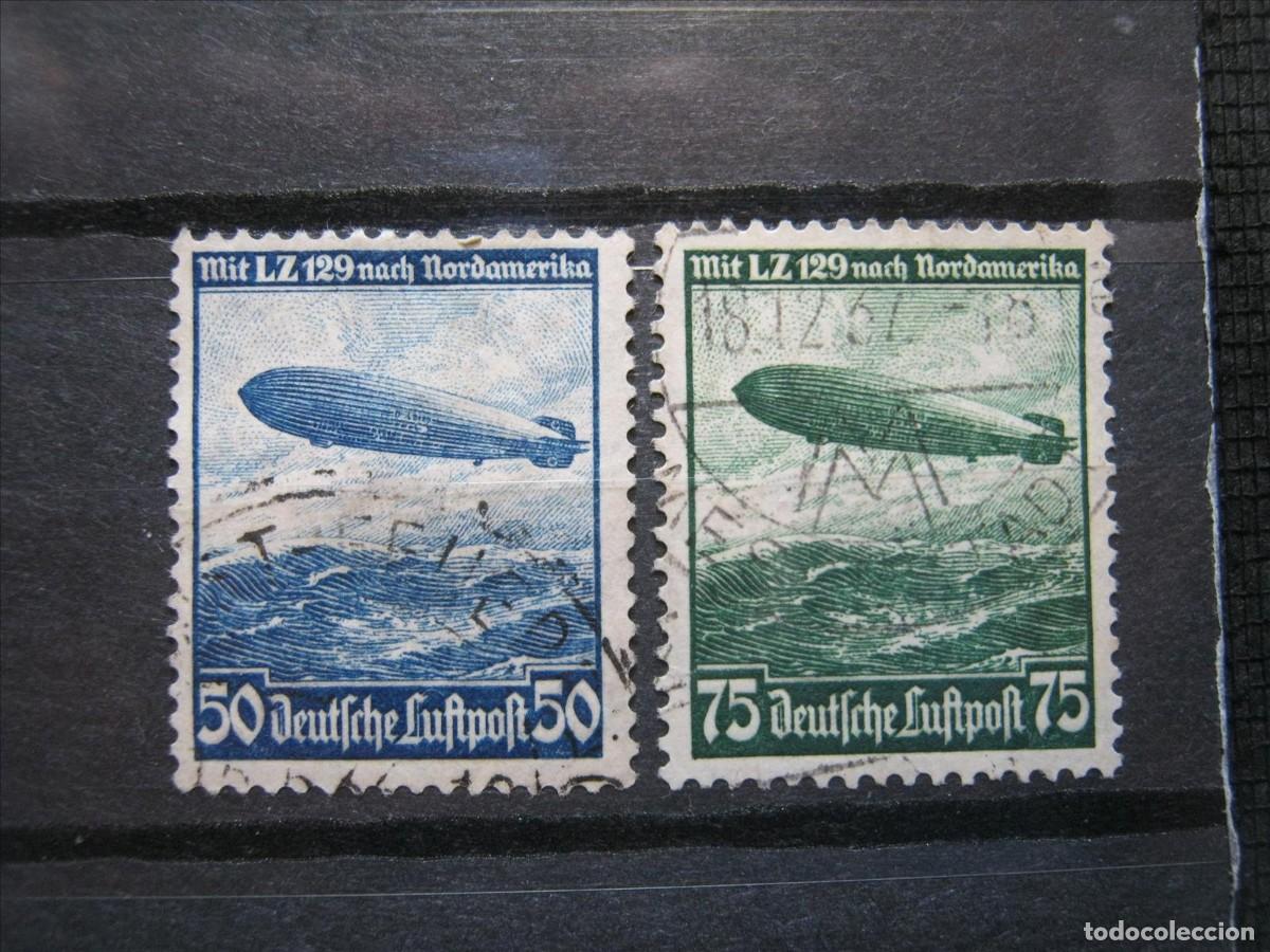 Sellos: ALEMANIA IMPERIO A&Eacute;REOS SERIE YVERT 55/56 USADOS PERFECTOS.