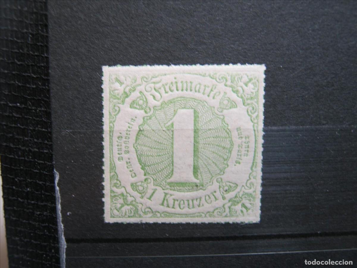 Sellos: ALEMANIA ESTADO TOUR Y TAXIS 1867 YVERT 49 LH* LEVE CHARNELA LUJO.