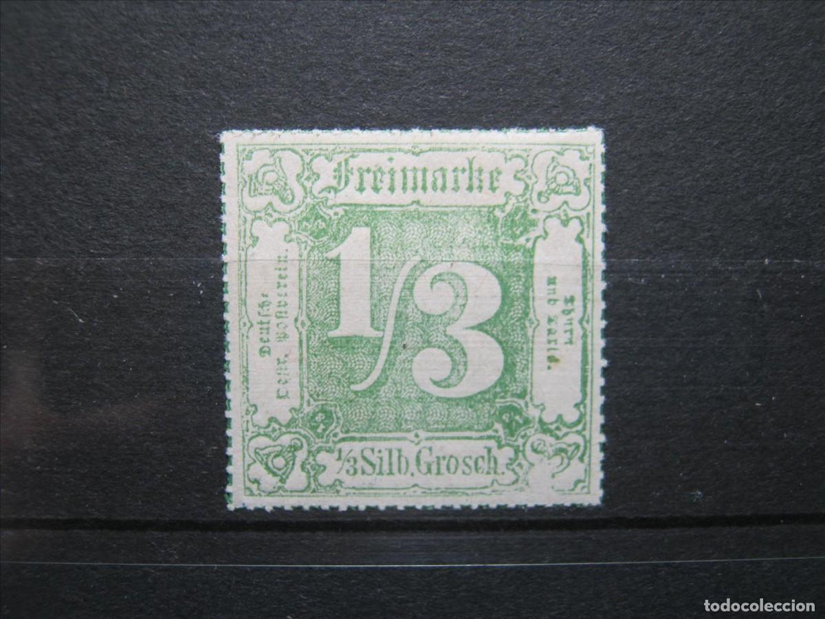 Sellos: ALEMANIA ESTADO TOUR Y TAXIS 1867 YVERT 27 LH* LEVE CHARNELA LUJO.