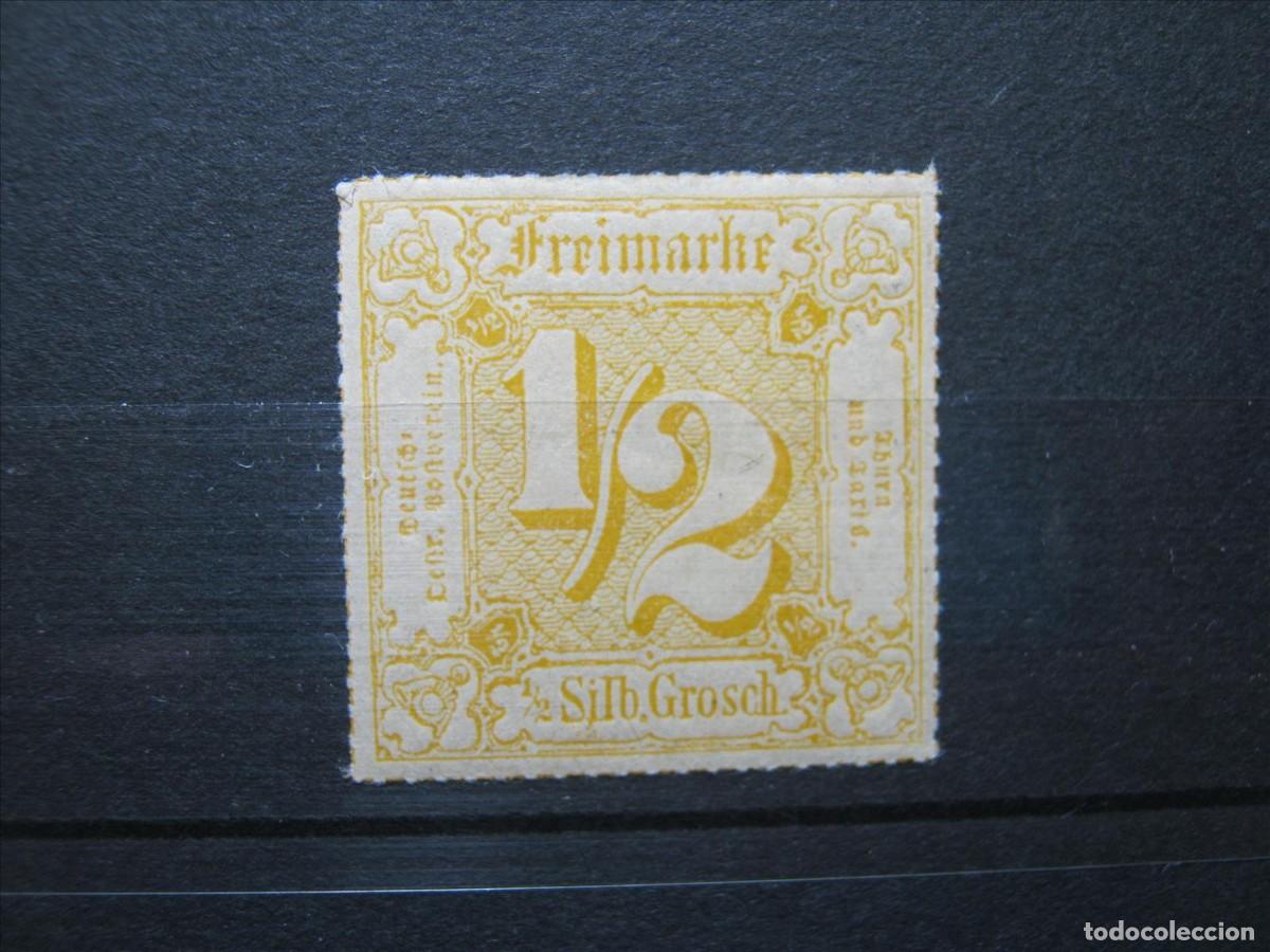 Sellos: ALEMANIA ESTADO TOUR Y TAXIS 1867 YVERT 28 LH* LEVE CHARNELA LUJO.