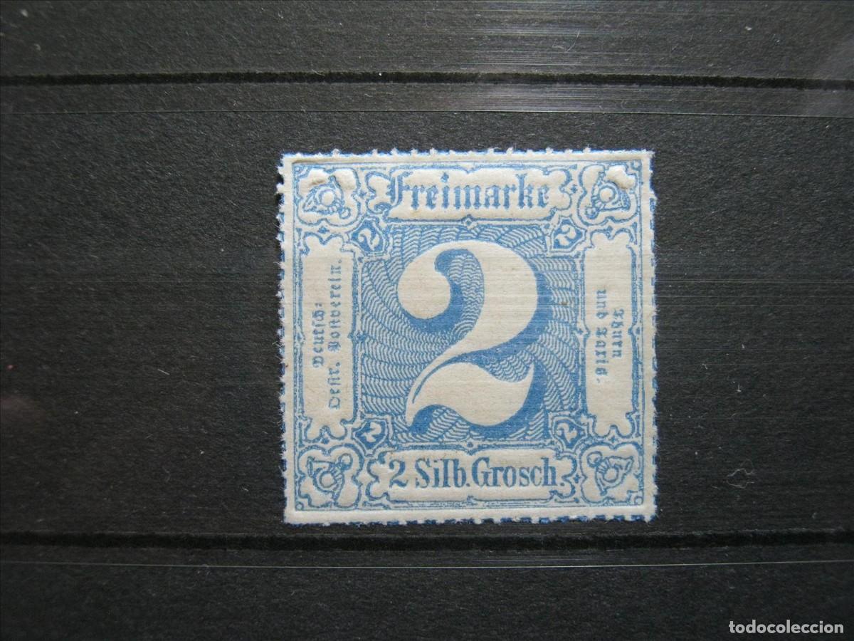 Sellos: ALEMANIA ESTADO TOUR Y TAXIS 1867 YVERT 30 LH* LEVE CHARNELA LUJO.