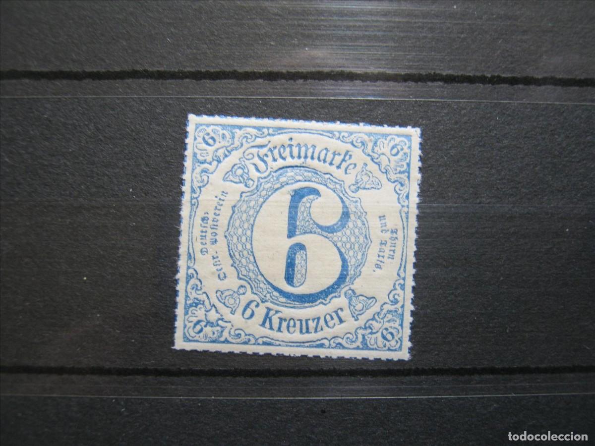 Sellos: ALEMANIA ESTADO TOUR Y TAXIS 1867 YVERT 53 LH* LEVE CHARNELA LUJO.