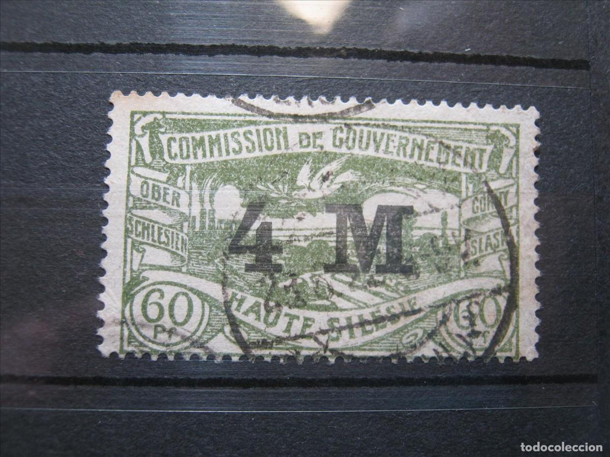 Sellos: ALEMANIA IMPERIO OCUPACI&Oacute;N SILESIA 1922 YVERT 59 USADO PERFECTO.