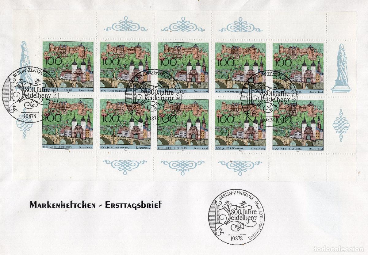Sellos: ALEMANIA FEDERAL 1996, CARTA FDC MICHEL 1868KB