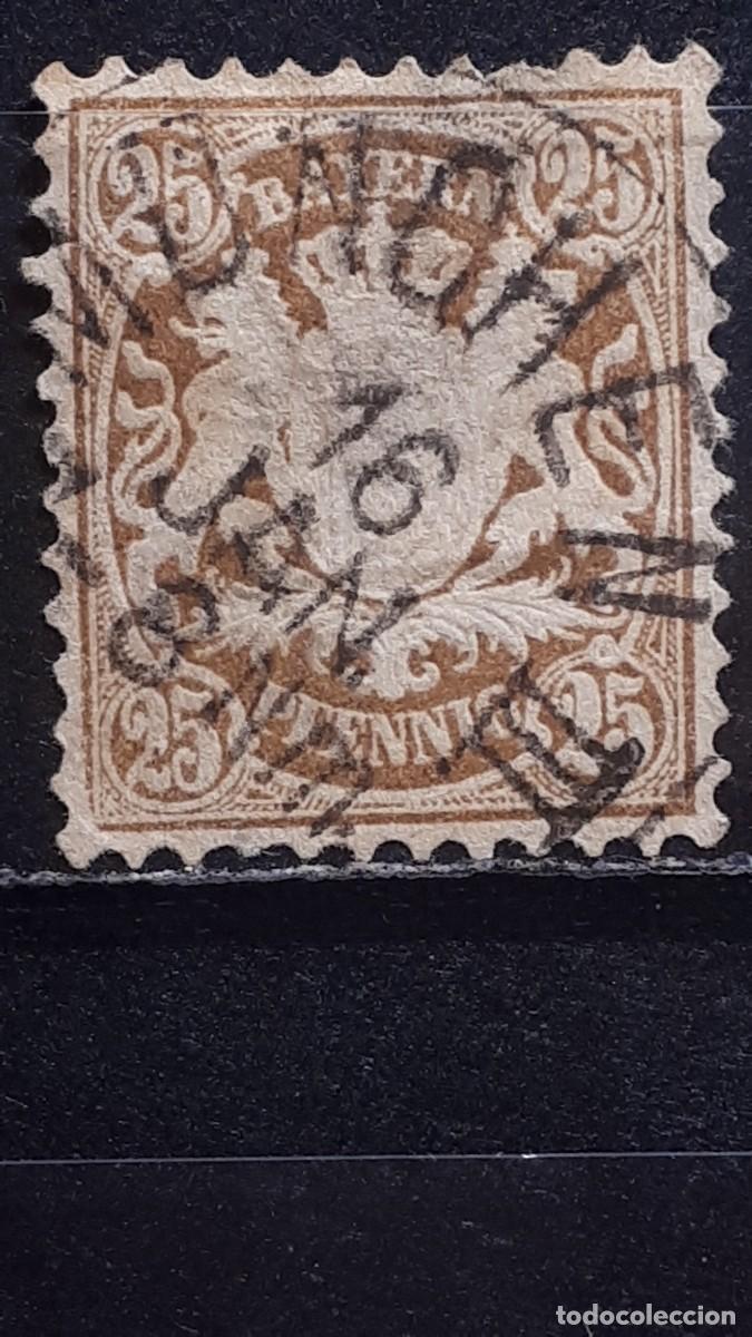 Sellos: ALEMANIA. BAVIERA. &deg;. 1876-8. YVERT 43