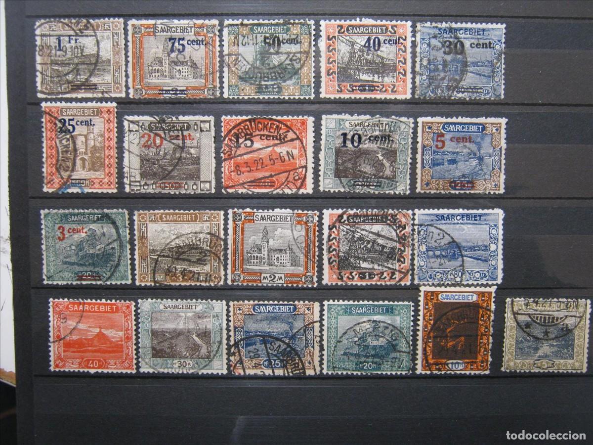 Sellos: ALEMANIA IMPERIO SARRE SAAR LOTE USADO PERFECTOS.
