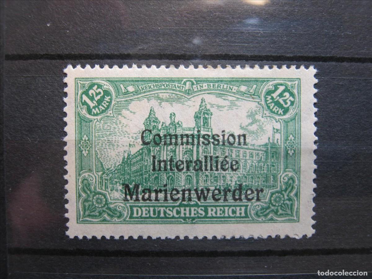 Sellos: ALEMANIA OCUPACI&Oacute;N MARIENWERDER 1920 YVERT 27 MH* BIEN.