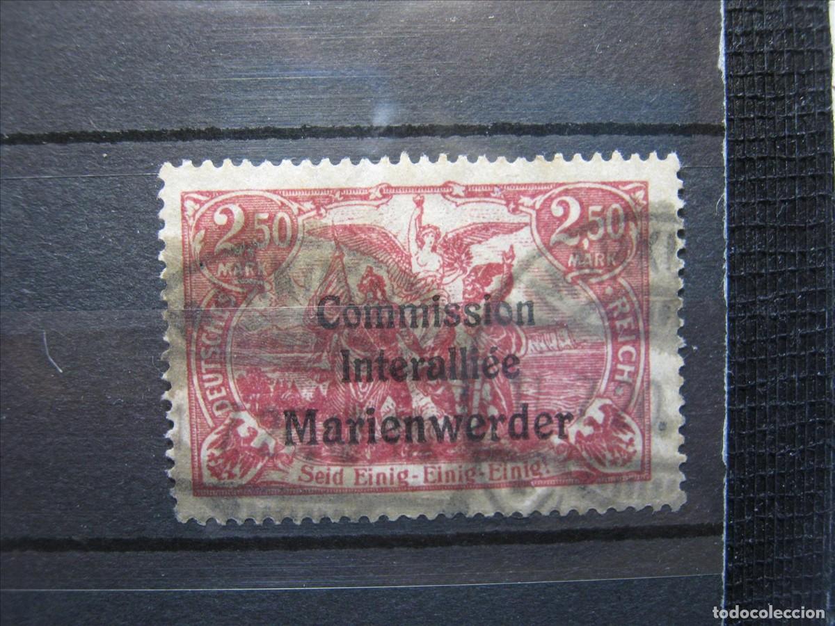 Sellos: ALEMANIA OCUPACI&Oacute;N MARIENWERDER 1920 YVERT 29 USADO PERFECTO.
