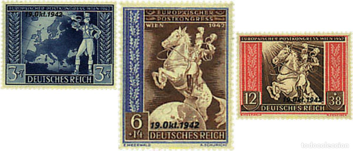 Sellos: 64420 MNH ALEMANIA 1942 CLAUSURA DEL PRIMER CONGRESO POSTAL EUROPEO
