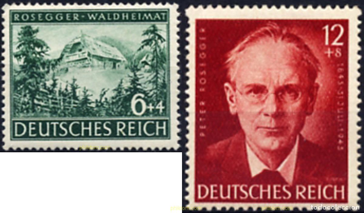 Sellos: 202933 HINGED ALEMANIA 1943 CENTENARIO DEL NACIMIENTO DE PETER ROSEGGER