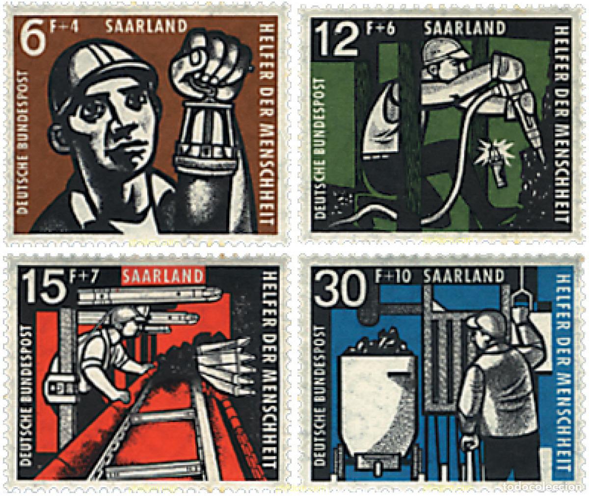 Sellos: 56424 MNH ALEMANIA. Sarre 1957 AL SERVICIO DE LA HUMANIDAD