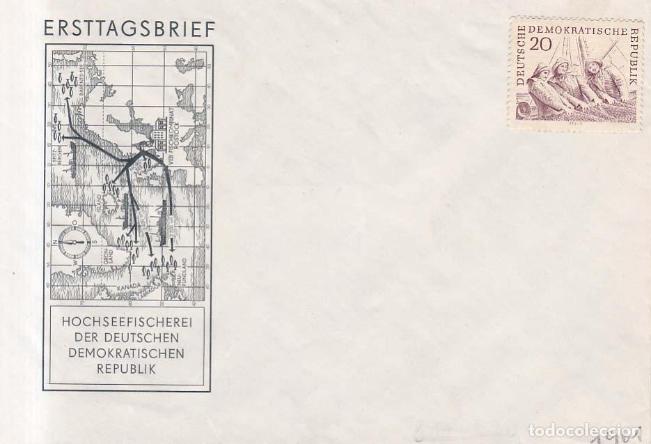 Sellos: Alemania Democratica 1961 yvert 533 SPD FDC Flota p&iuml;ṡẄsquera en aguas profundas (E10009)