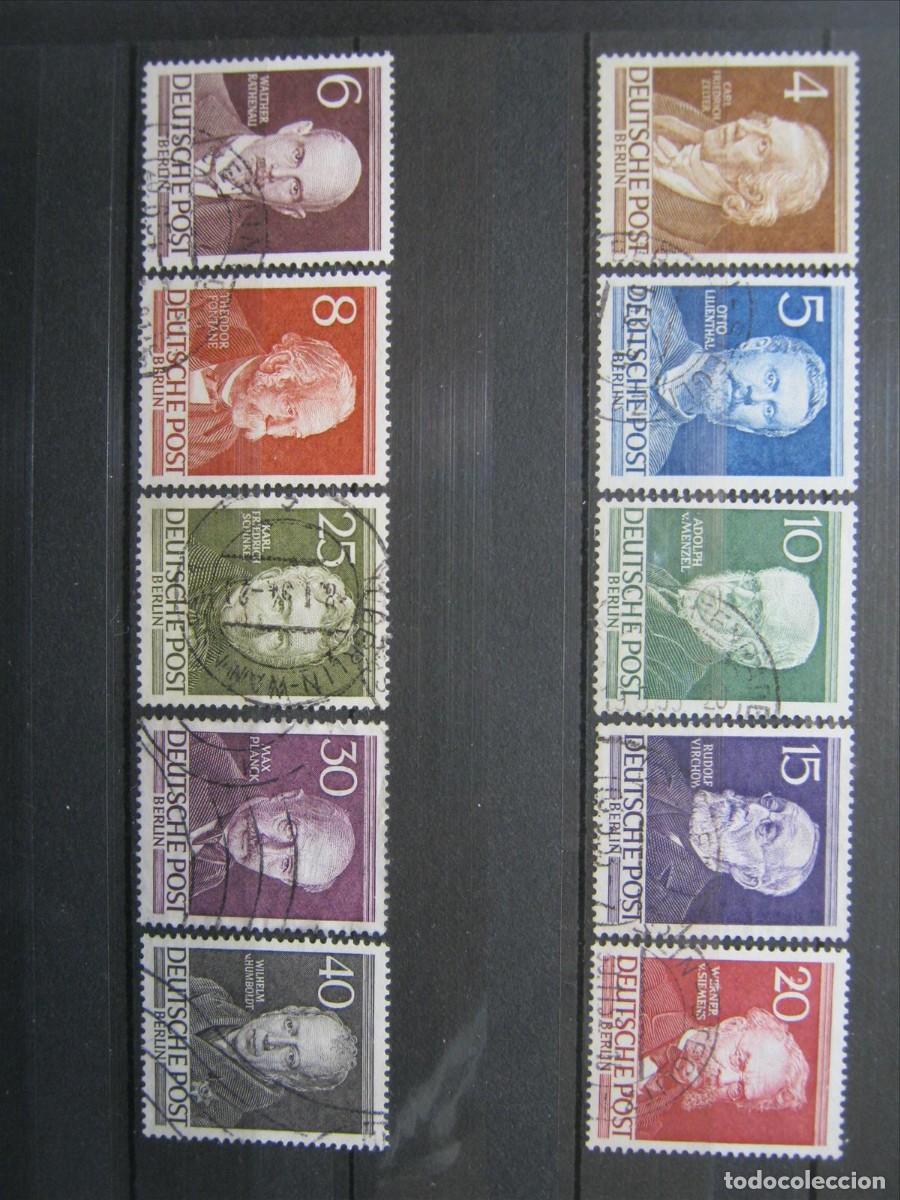Sellos: BERL&Iacute;N 1952-53 SERIE YVERT 77/86 USADOS PERFECTOS.