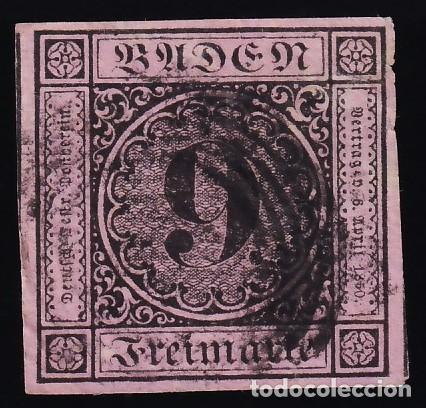 Sellos: Estados Alemanes, Baden. 1851-1852 Y&T. 4