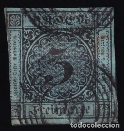 Sellos: Estados Alemanes, Baden. 1851-1852 Y&T. 7