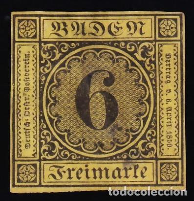 Sellos: Estados Alemanes, Baden. 1851-1852 Y&T. 8