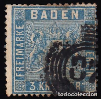 Sellos: Estados Alemanes, Baden. 1860-61 Y&T. 9