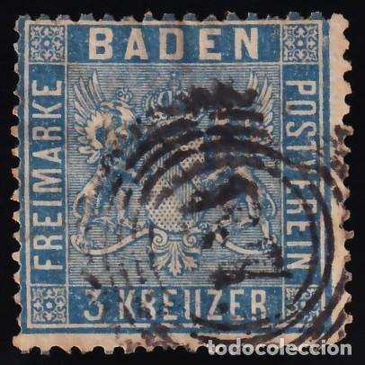 Sellos: Estados Alemanes, Baden. 1860-61 Y&T. 9
