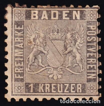 Sellos: Estados Alemanes, Baden. 1862 Y&T. 13 /*/