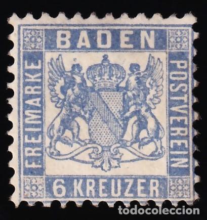 Sellos: Estados Alemanes, Baden. 1862-64 Y&T. 18 /*/
