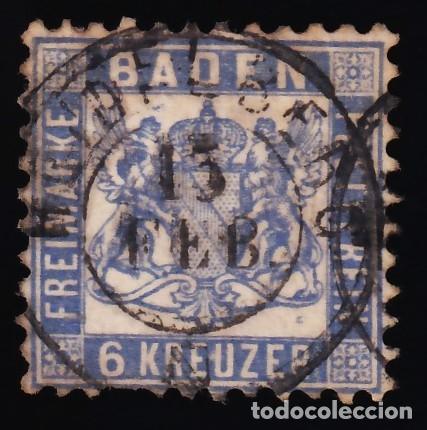 Sellos: Estados Alemanes, Baden. 1862-64 Y&T. 18