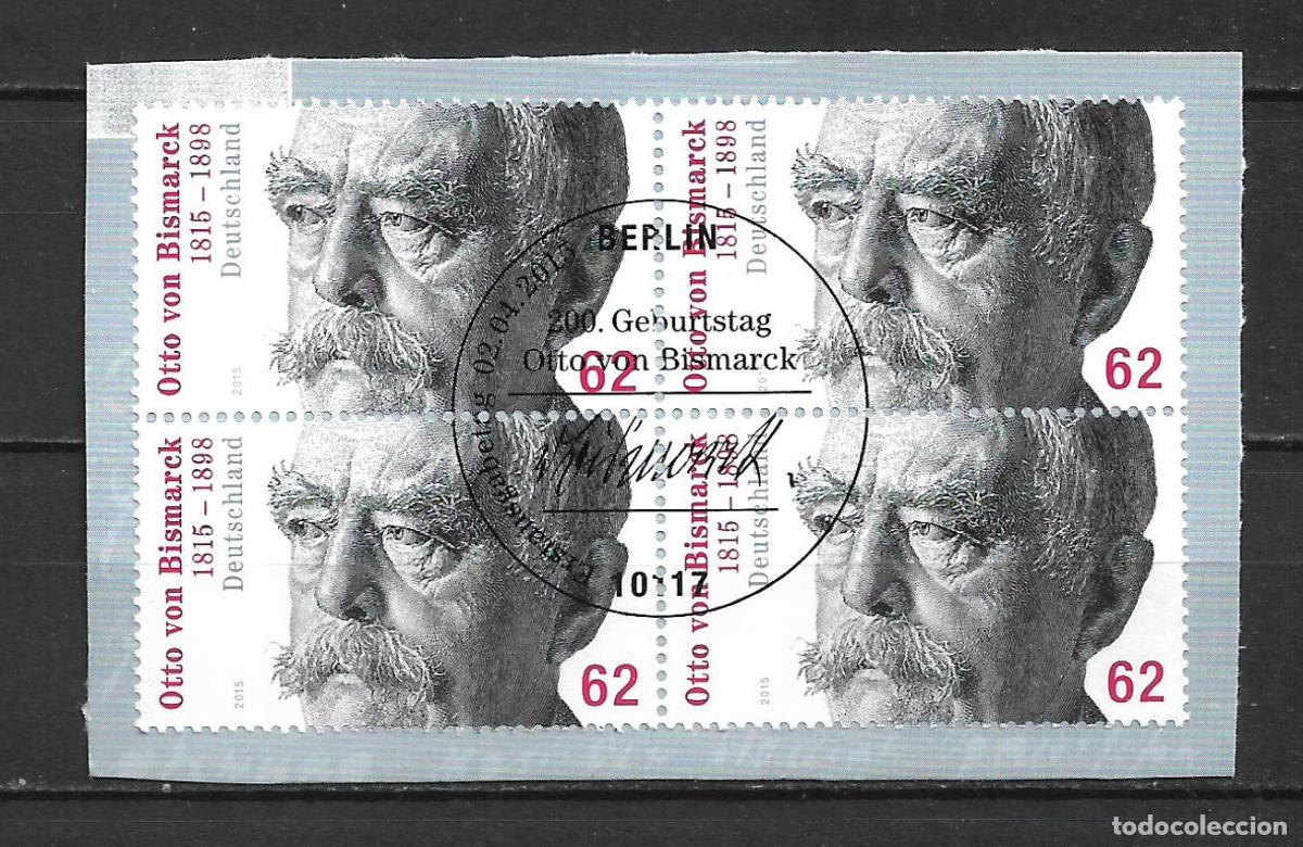Sellos: alemania 2015 michel 3145 usado - otto van bismarck - 33/38
