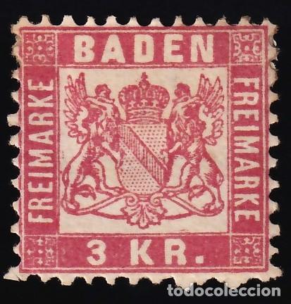 Sellos: Estados Alemanes, Baden. 1868 Y&T. 24 /*/