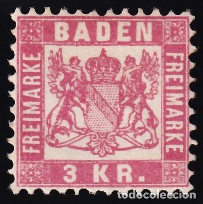 Sellos: Estados Alemanes, Baden. 1868 Y&T. 24 /*/