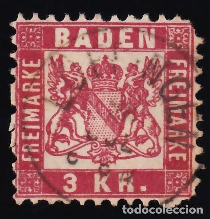 Sellos: Estados Alemanes, Baden. 1868 Y&T. 24