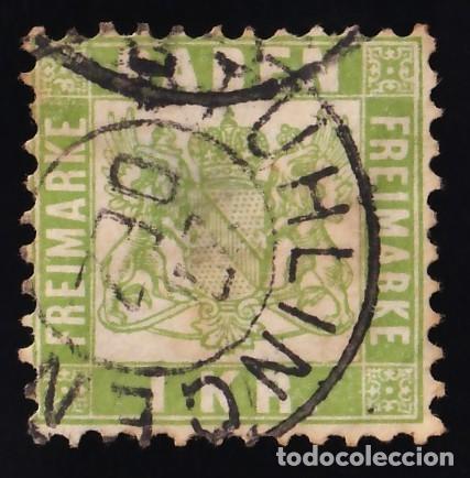 Sellos: Estados Alemanes, Baden. 1868 Y&T. 23