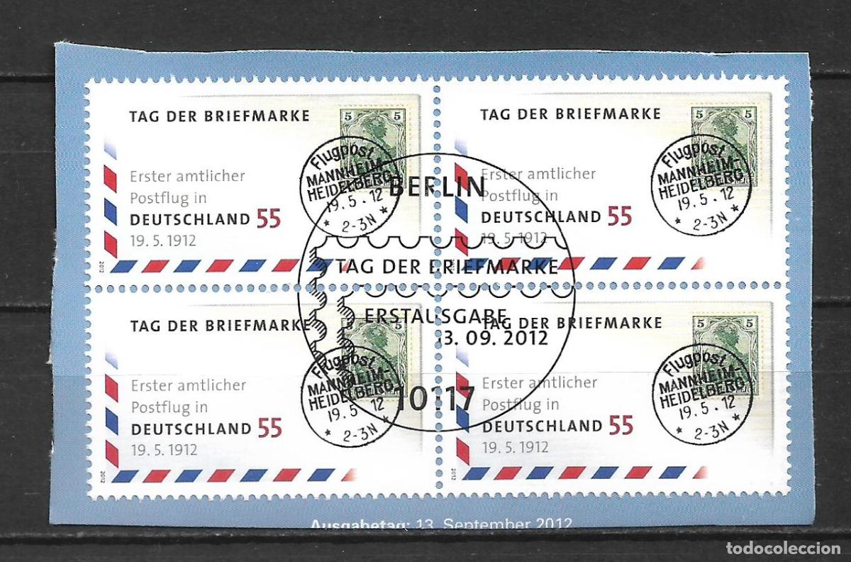 Sellos: alemania 2012 michel 2954 usado - dia del sello - 33/38