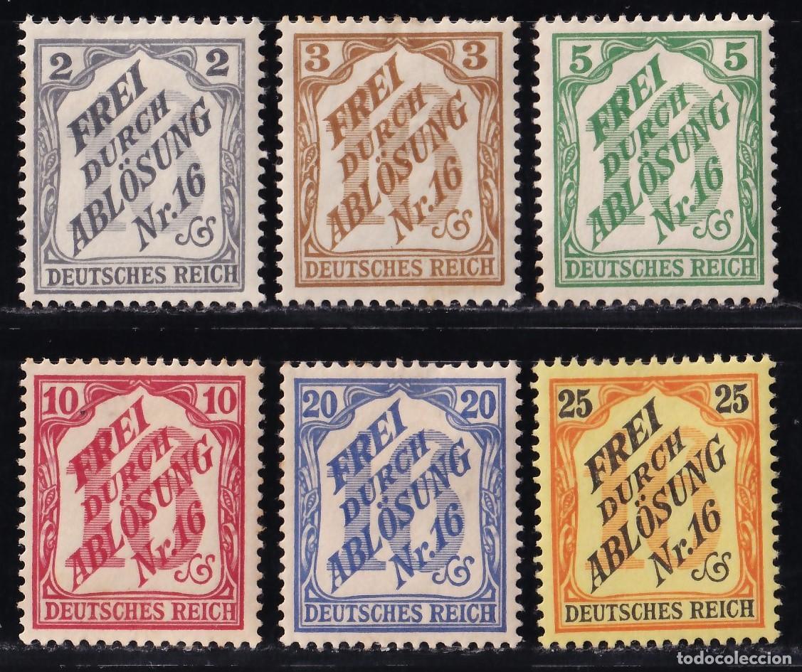 Sellos: Estados Alemanes, Baden. Servicio, 1905 Y&T. 1 / 6 /*/