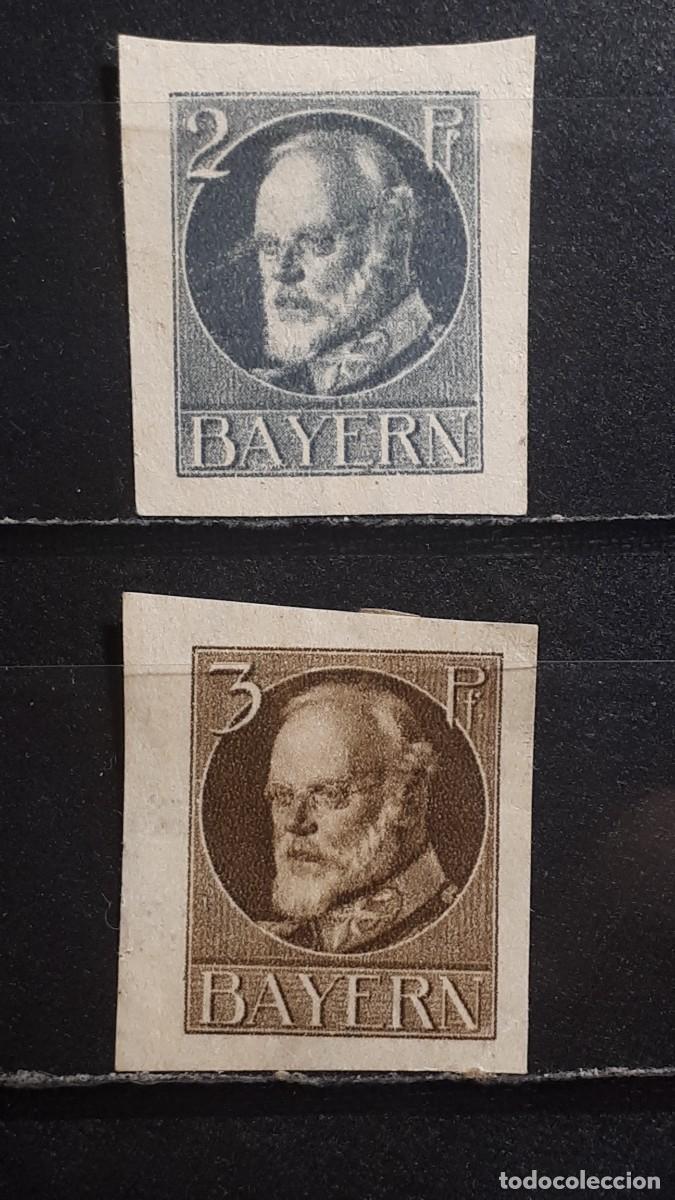Sellos: ALEMANIA. BAVIERA. *(*). 1914. YVERT 94B, 105B.