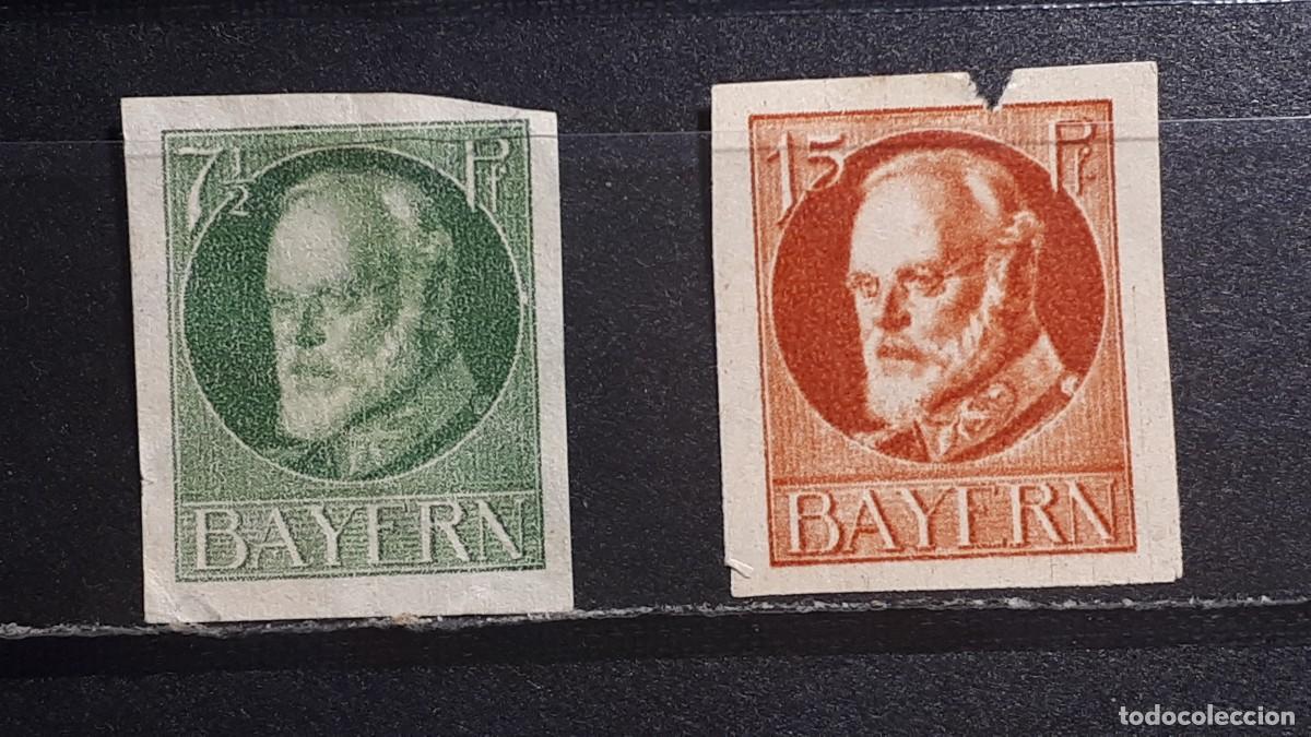 Sellos: ALEMANIA. BAVIERA. *. 1916. YVERT 112,114